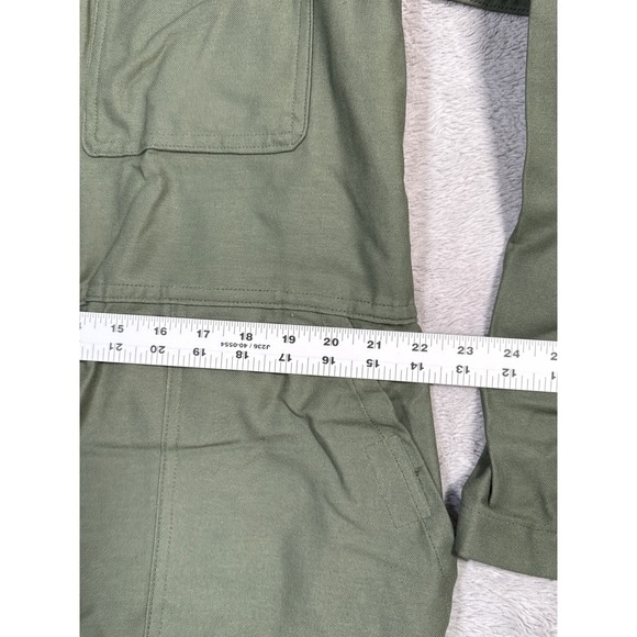 Coveralls Utility Mens Large Olive Green Flight Suit Workwear Jumpsuit Onesie - Picture 7 of 8